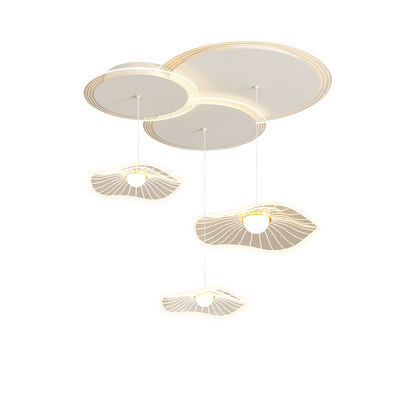 WOMO Lotus Flower/Globe Staggered Pendant Light-WM2164