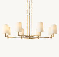 WOMO Hammered Metal Arm Shaded Chandelier – Wright