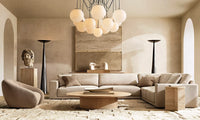 WOMO Alabaster Globe Spider Chandelier - Cirque