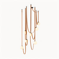 WOMO Globe Leather Pendant Light-WM2311