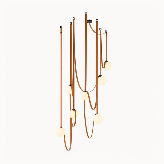 WOMO Globe Leather Pendant Light-WM2311