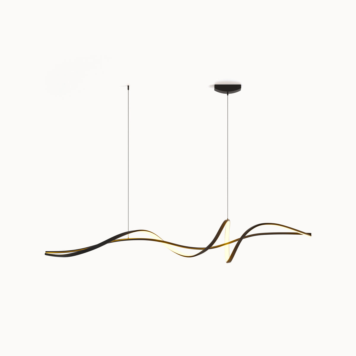 WOMO Black Spiral Led Pendant Light-WM2299