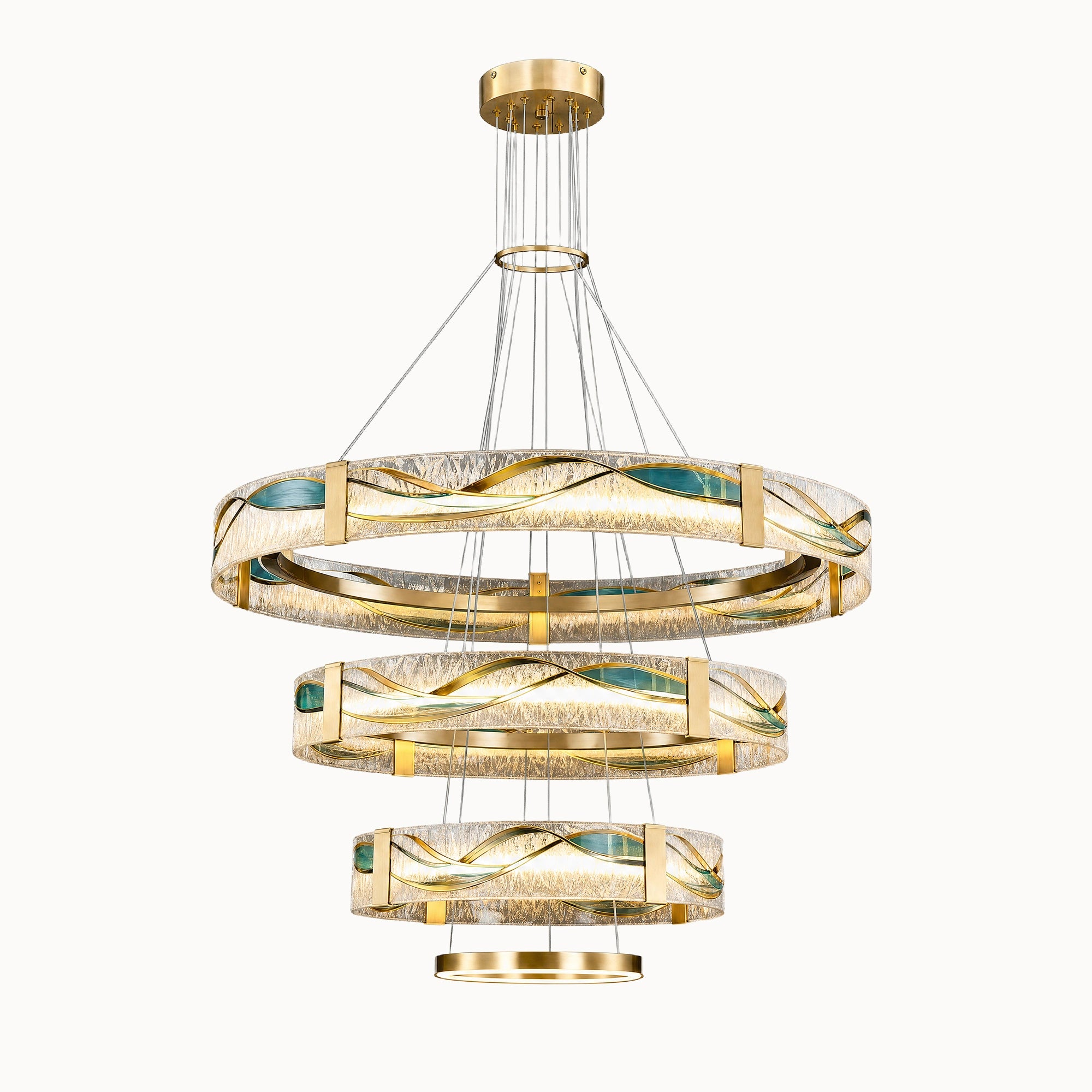WOMO Enamel Tiered Round Chandelier-WM2336