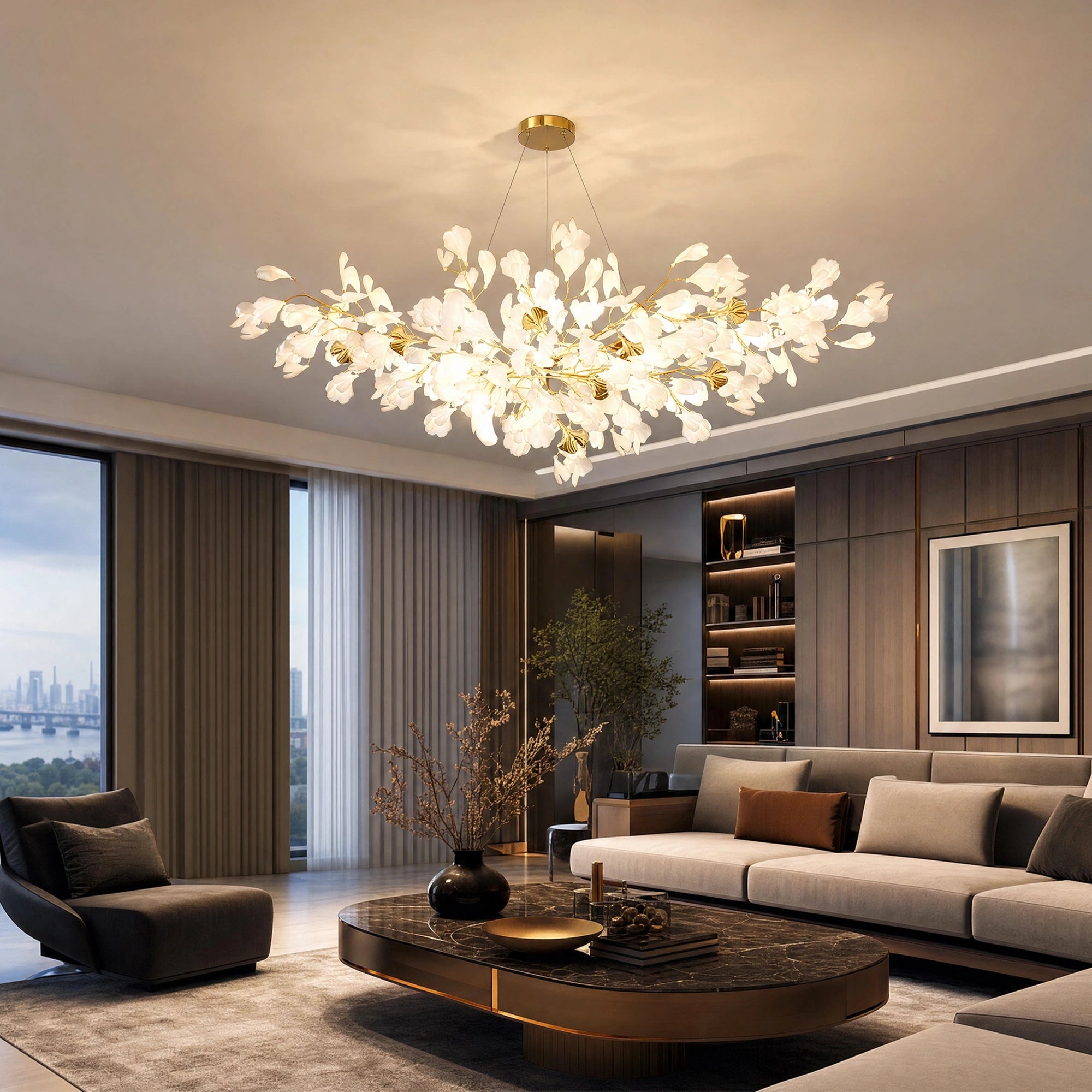 WOMO Gingko Branch Chandelier-WM2424