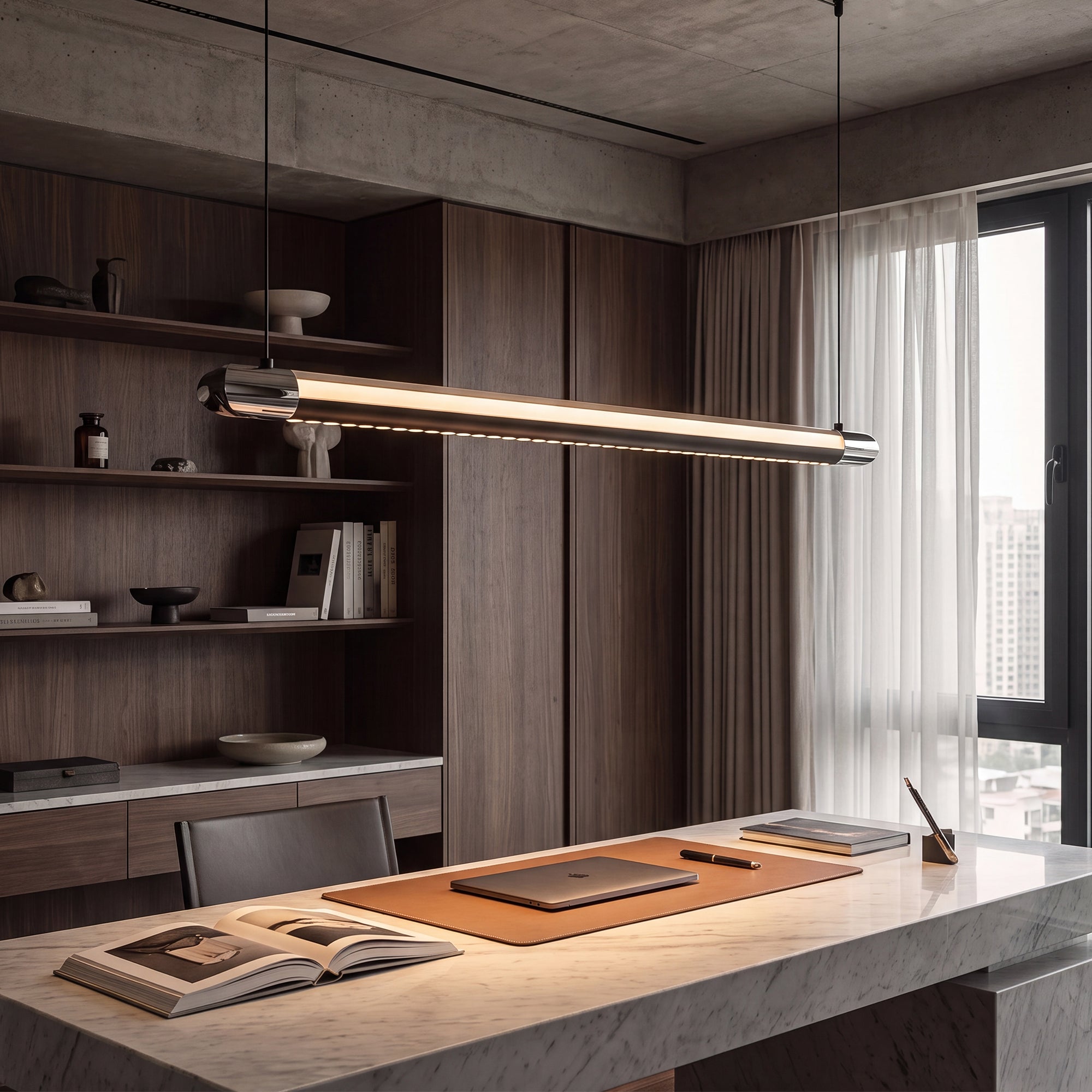 WOMO Black Linear Pendant Light - WM3225