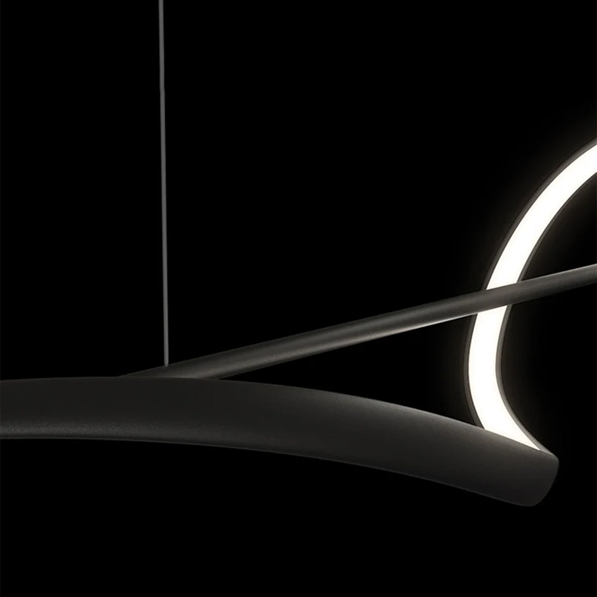 WOMO Black Spiral Led Pendant Light-WM2299