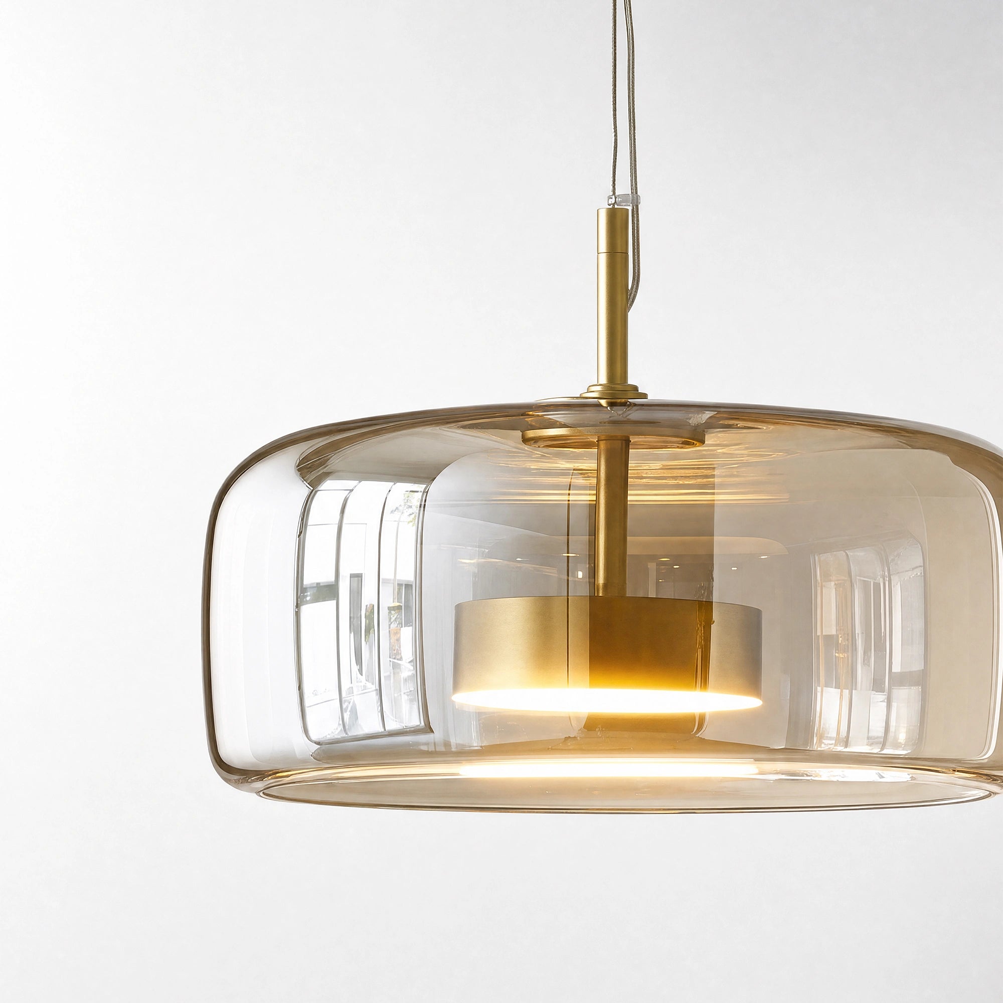 WOMO Drum Blown Glass Pendant Light-WM2145