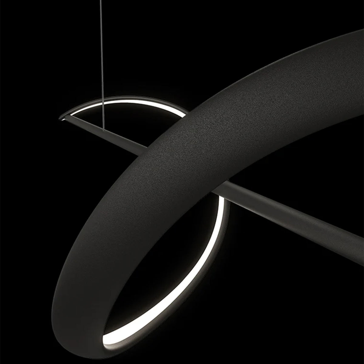 WOMO Black Spiral Led Pendant Light-WM2299