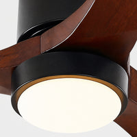 WOMO Mid-century Modern Hugger Ceiling Fan Lamp-WM5067