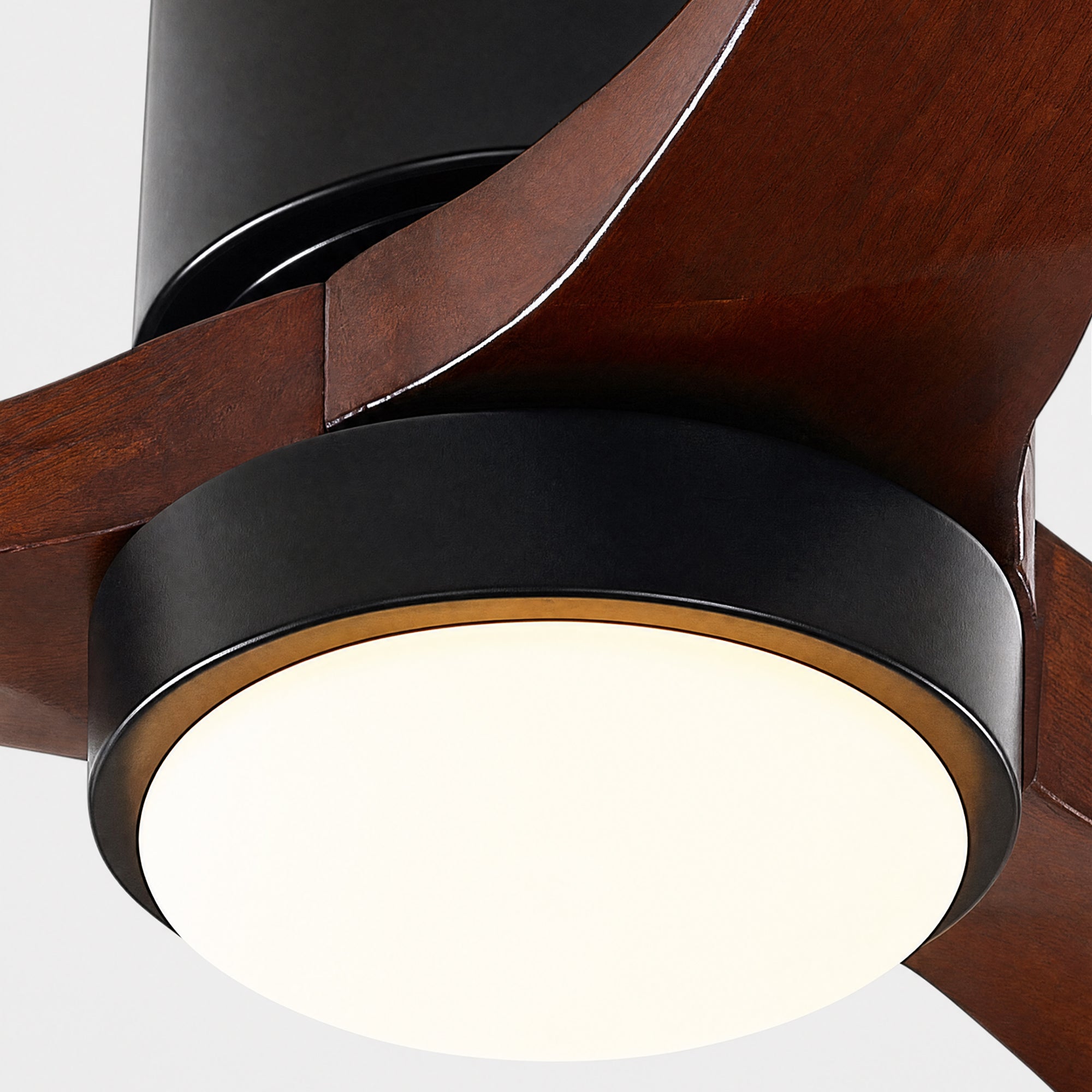 WOMO Mid-century Modern Hugger Ceiling Fan Lamp-WM5067