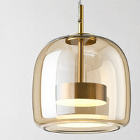 WOMO Drum Blown Glass Pendant Light-WM2145
