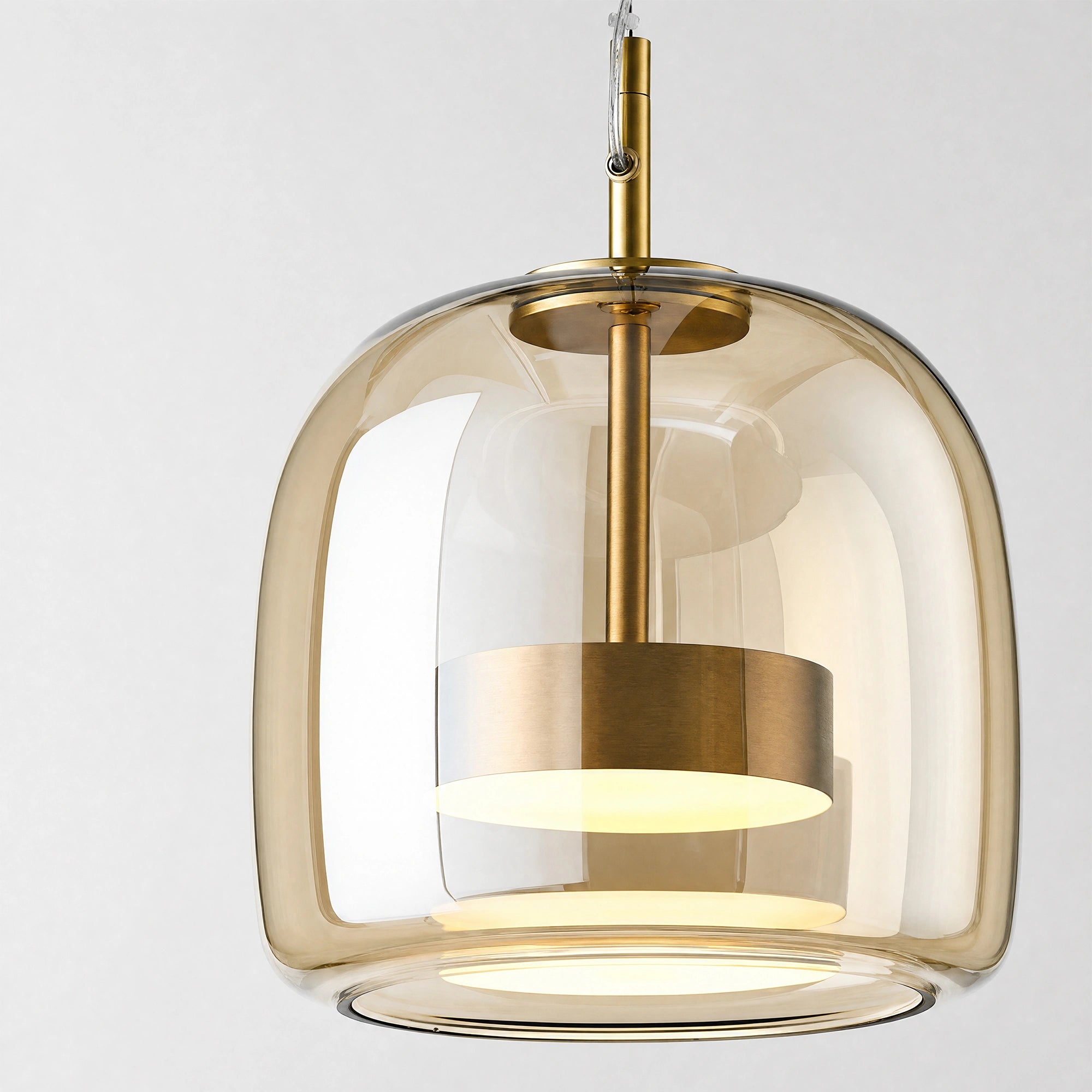 WOMO Drum Blown Glass Pendant Light-WM2145
