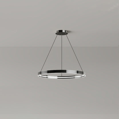 WOMO Black Circular Led Chandelier-WM2297