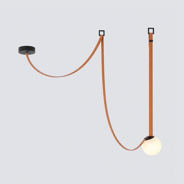 WOMO Globe Leather Pendant Light-WM2311