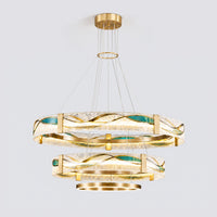 WOMO Enamel Tiered Round Chandelier-WM2336