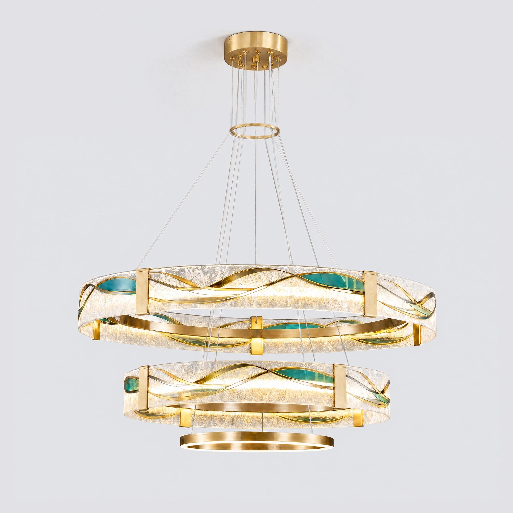 WOMO Enamel Tiered Round Chandelier-WM2336