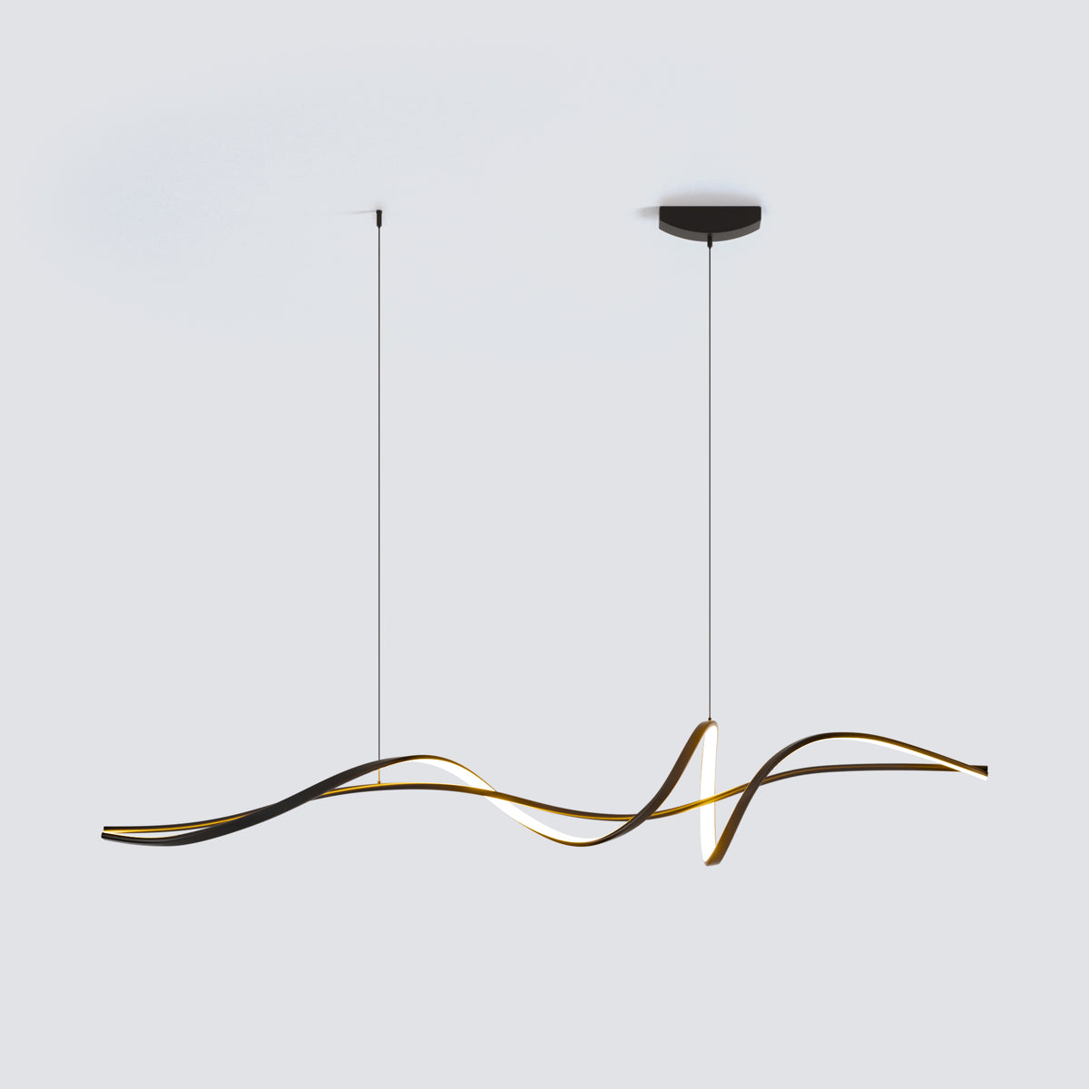 WOMO Black Spiral Led Pendant Light-WM2299