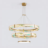 WOMO Enamel Tiered Round Chandelier-WM2336
