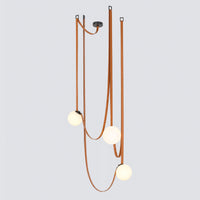 WOMO Globe Leather Pendant Light-WM2311