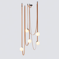 WOMO Globe Leather Pendant Light-WM2311