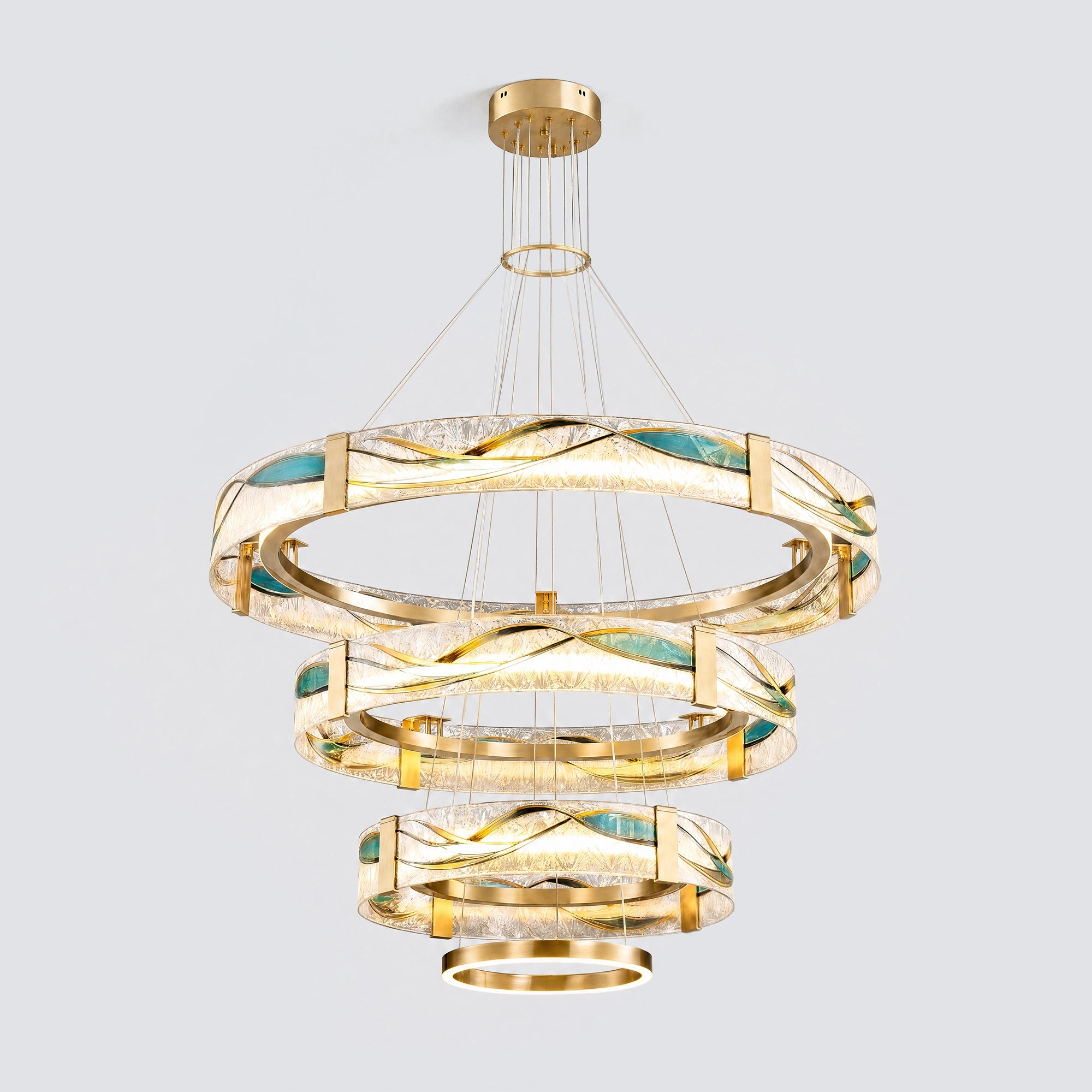 WOMO Enamel Tiered Round Chandelier-WM2336