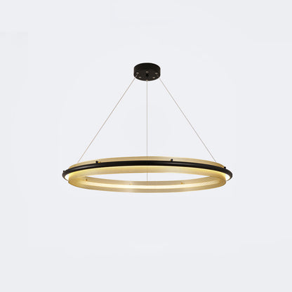 WOMO Black and Gold Ring LED Chandelier-WM2119