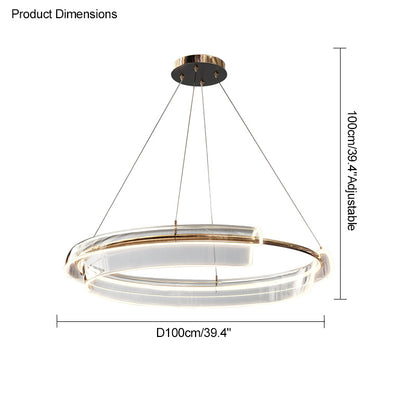 WOMO Gold Circular Led Chandelier-WM2165