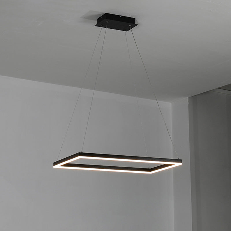 WOMO Tiered Rectangular LED Chandelier-WM2120