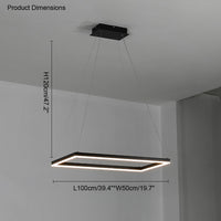 WOMO Tiered Rectangular LED Chandelier-WM2120