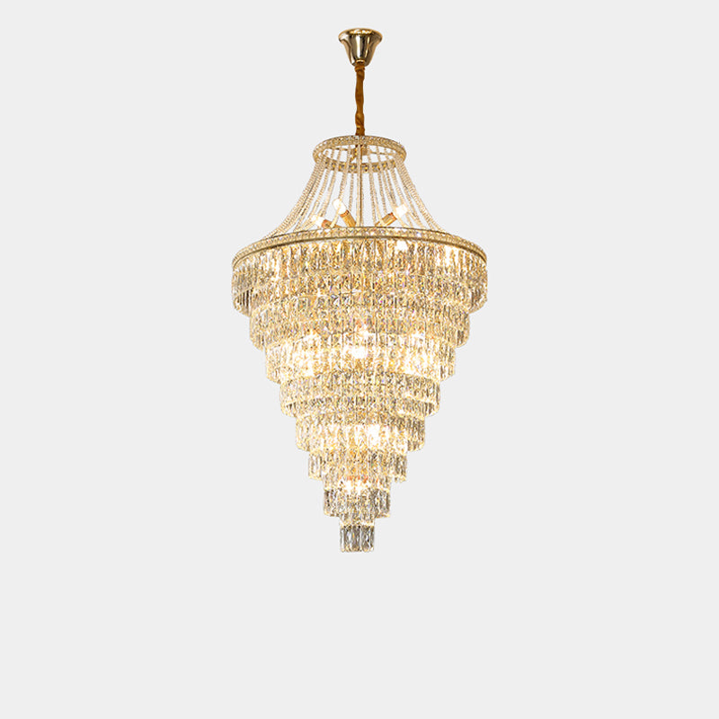 WOMO Oversized Gold Crystal Chandelier-WM2379