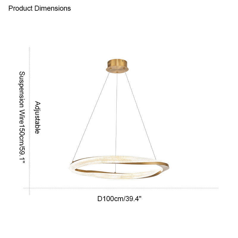 WOMO Möbius Circular LED Chandelier-WM2128