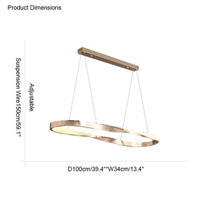 WOMO Möbius Circular LED Chandelier-WM2128