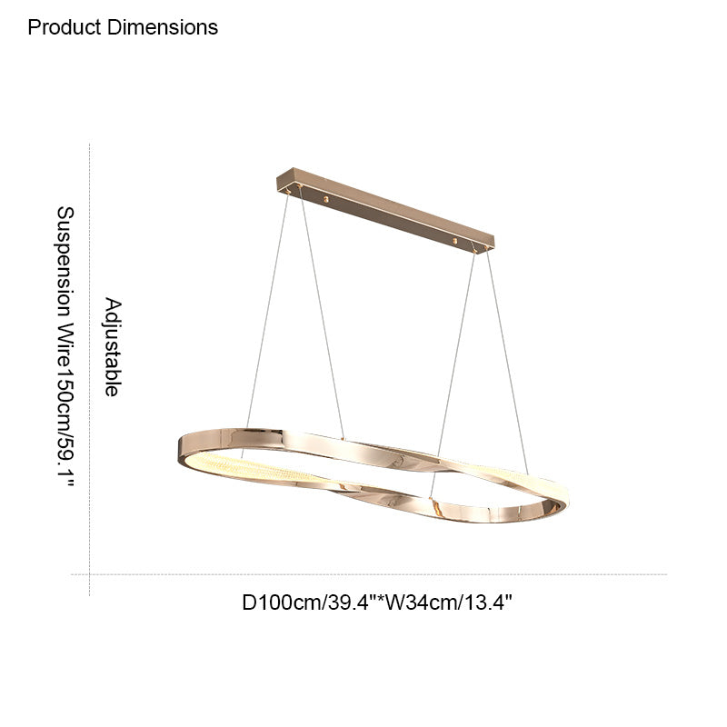 WOMO Möbius Circular LED Chandelier-WM2128