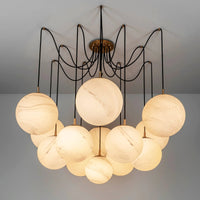 WOMO Alabaster Globe Spider Chandelier - Cirque