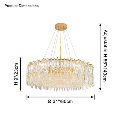 WOMO Round Crystal Chandelier-WM2626