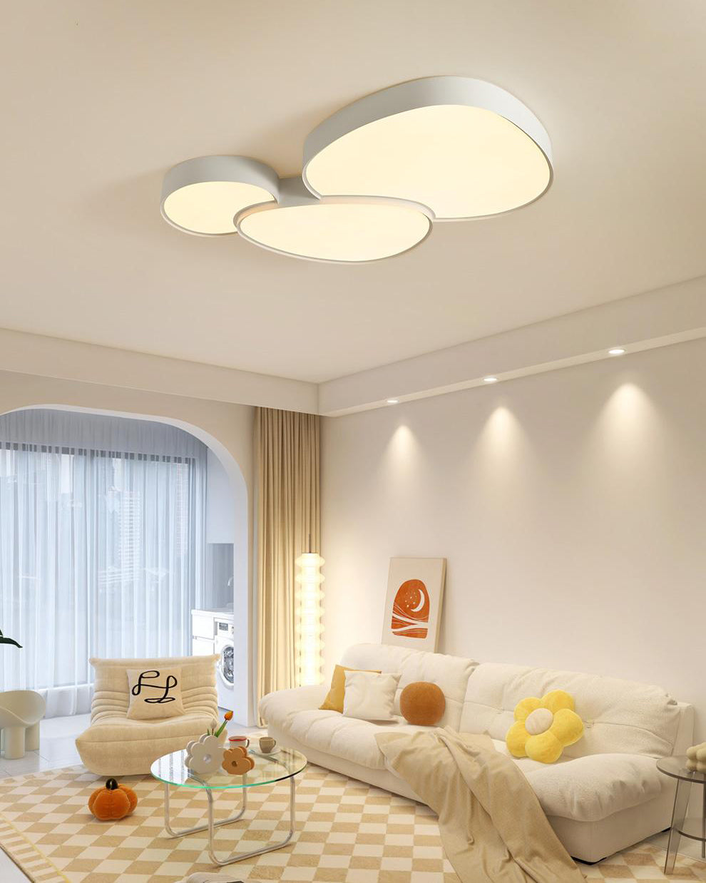 WOMO Modern Low Profile Flush Mount Ceiling Light-WM1010