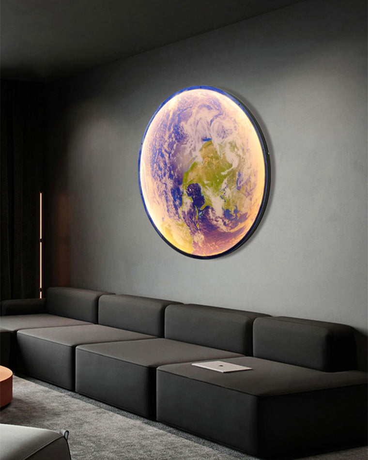 WOMO Moon/Earth Round Wall Sconce-WM6102