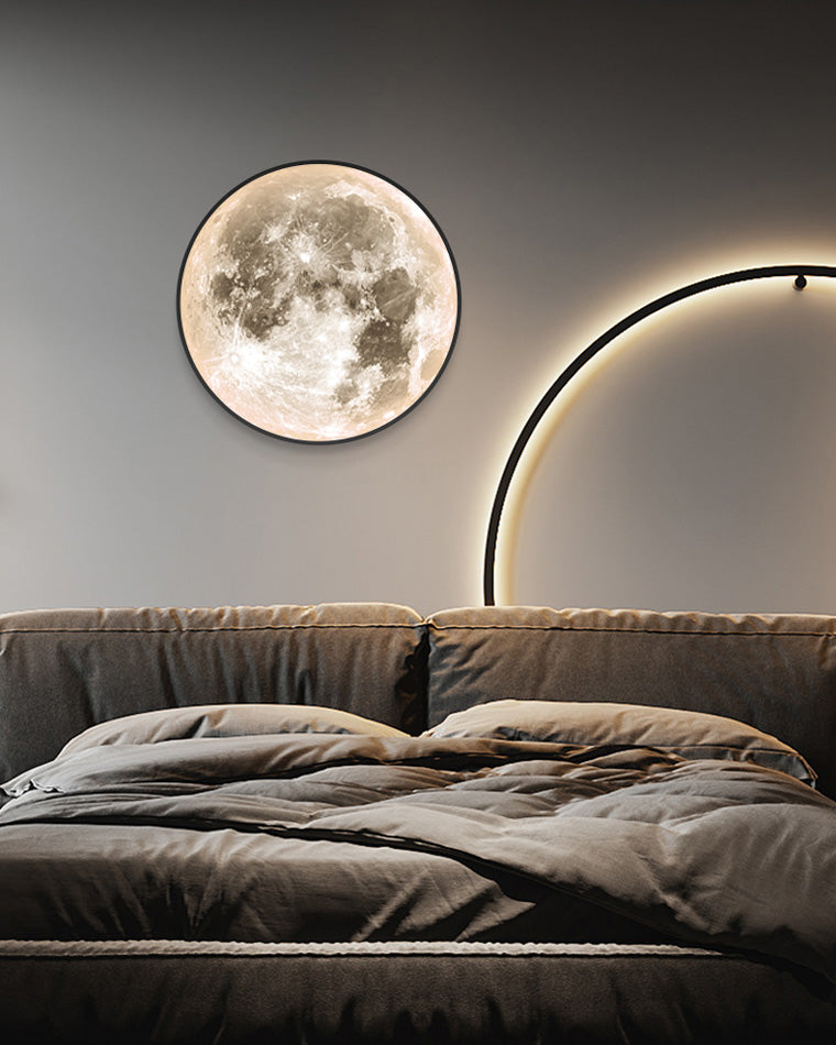 WOMO Moon/Earth Round Wall Sconce-WM6102