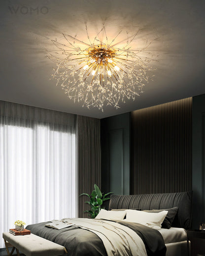 WOMO Dandelion Crystal Flower Ceiling Light-WM1014