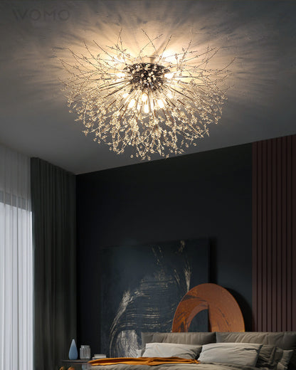 WOMO Dandelion Crystal Flower Ceiling Light-WM1014