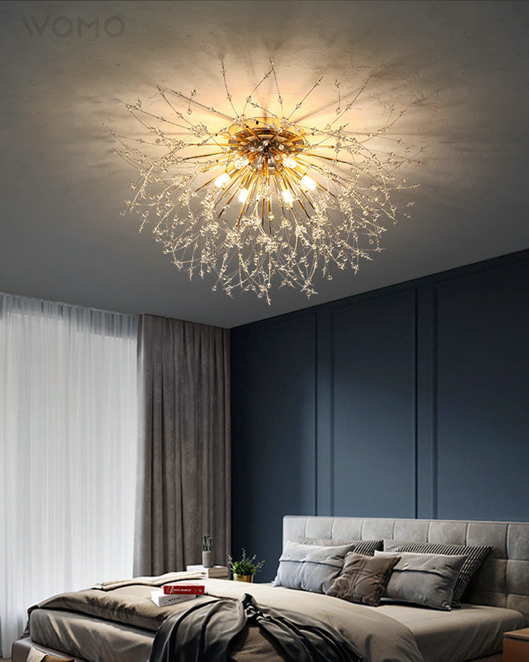 WOMO Dandelion Crystal Flower Ceiling Light-WM1014