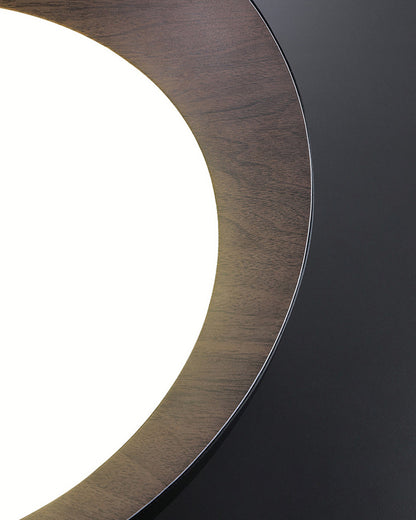 WOMO Wood Grain Asymmetrical Flush Mount Ceiling Light-WM1016