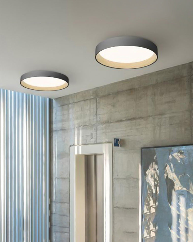 WOMO Oak Grain Round Ceiling Light-WM1017