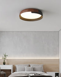WOMO Walnut Grain Round Ceiling Light-WM1018