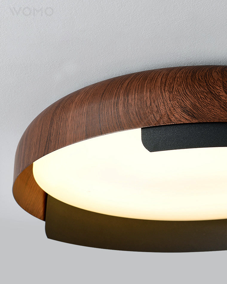 WOMO Walnut Grain Round Ceiling Light-WM1018