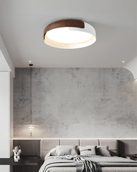 WOMO Walnut Grain Round Ceiling Light-WM1018