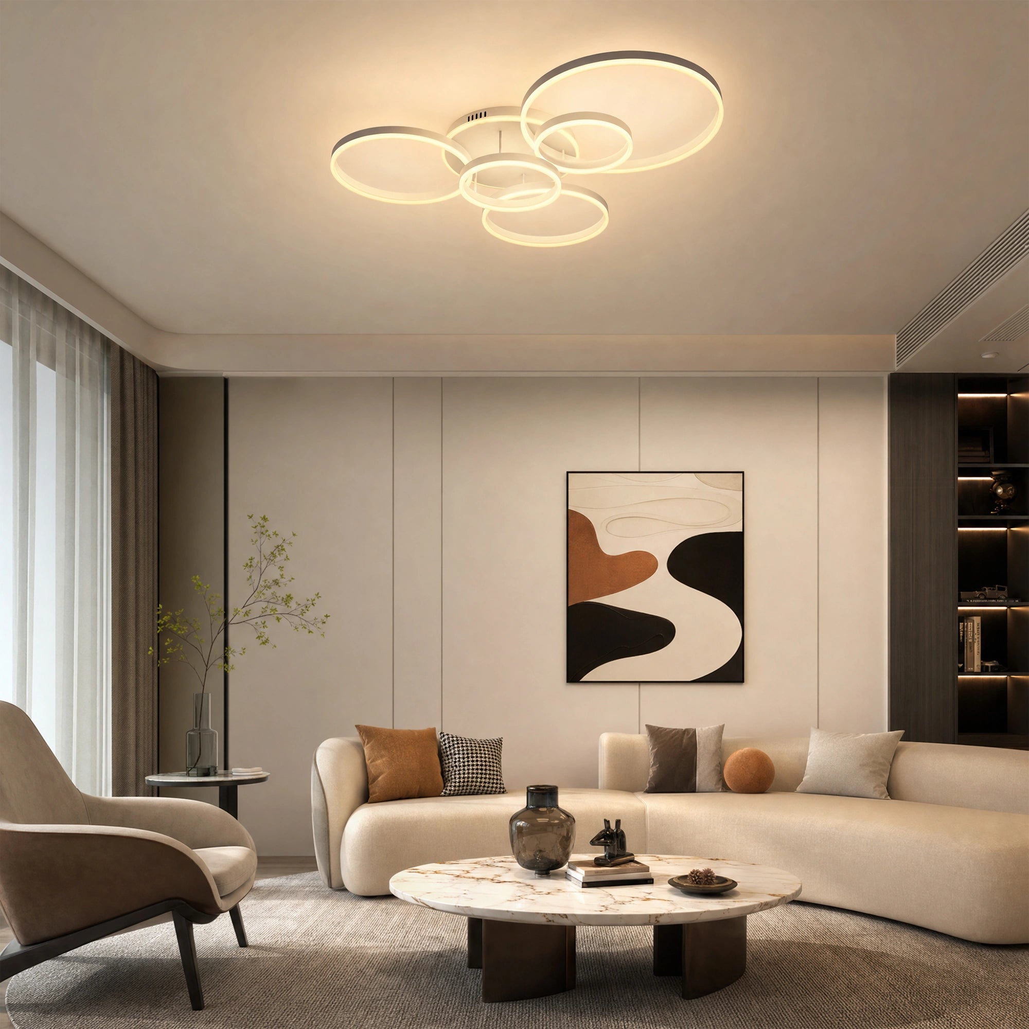 WOMO Circular LED Flush Mount Ceiling Light-WM1032