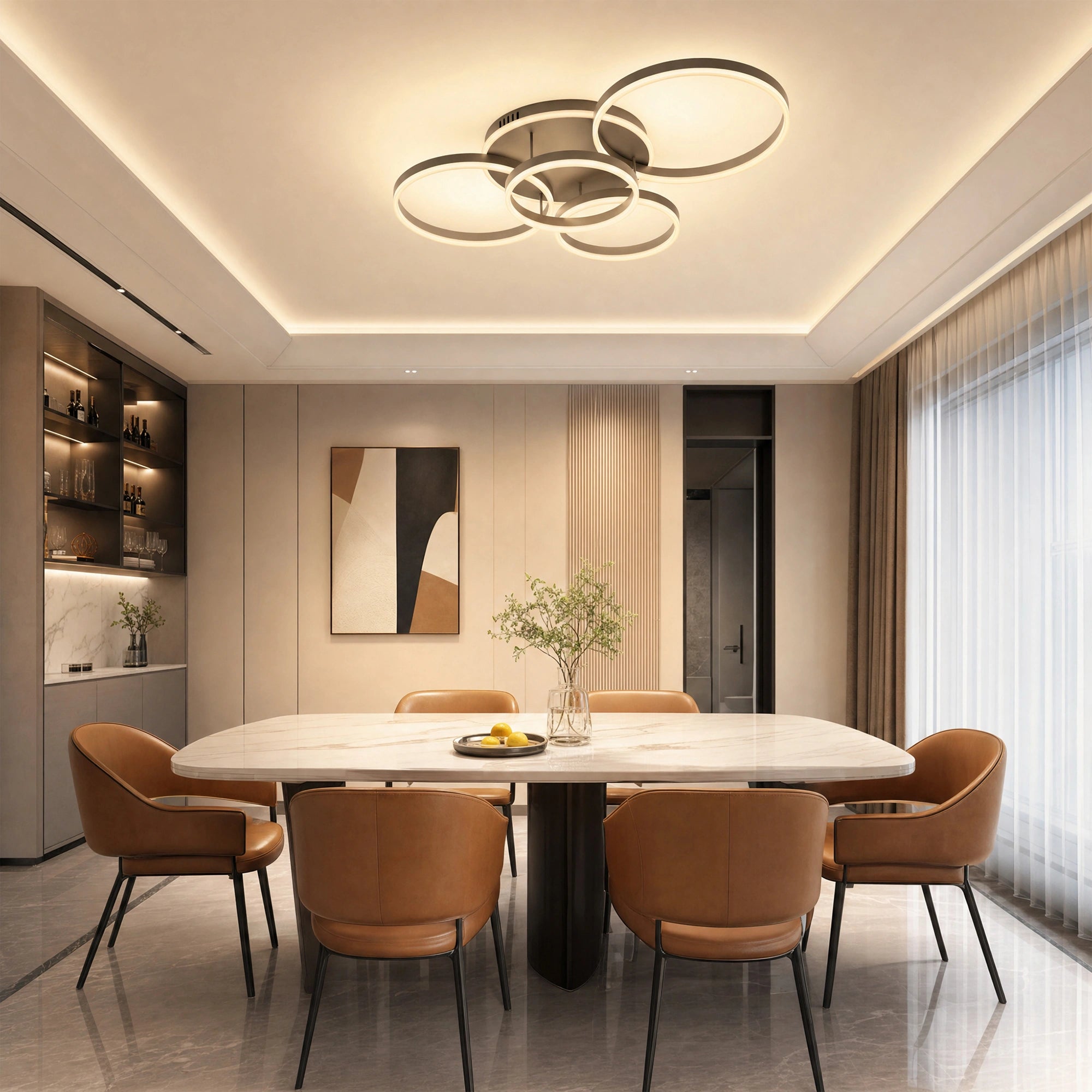WOMO Circular LED Flush Mount Ceiling Light-WM1032