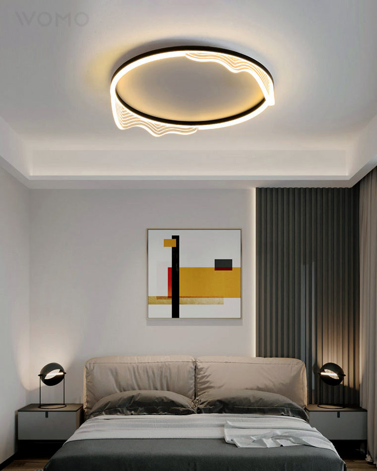 WOMO Wavy Round Integrated Led Ceiling Light-WM1035