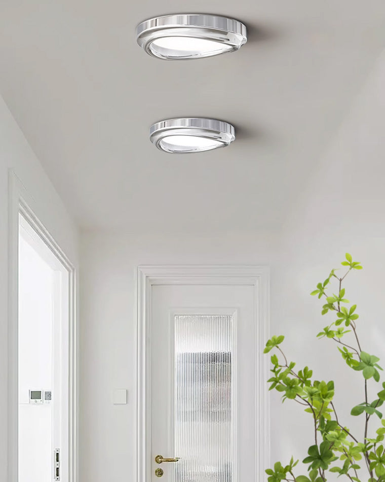 WOMO Round Chrome Flush Mount Ceiling Light-WM1063